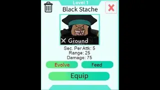 Black Beard 6 Star evolution on Roblox All Star Tower Defense!