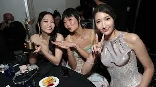 EJAE, Arden Cho, and May Hong Winning the Best Animated Feature Award at the Astra Film Awards 2026