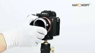 K&F Concept Adapter f&uuml;r Nikon F Objektiv auf Sony E Mount Kamera
