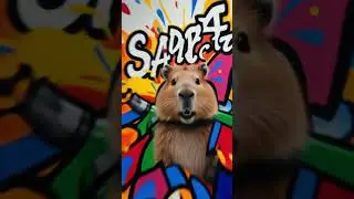 Capybara magic painting #capybara #funny  #cute #animals #pets #cuteanimals #hamster #memes