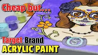 I Used Cheap MONDO LLAMA Acrylic Paint - Art Challenge