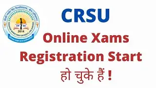 CRSU Online Exams Registration 2021