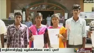 Irular Tribal Students Requests for Community Certificates in Villupuram