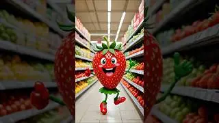 🤩🕺💃crazy Strawberry, avocado and mango are dancing joyfully in the supermarket 🤣 #dance #strawberry