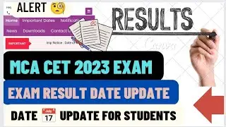 MCA-CET RESULTS DECLARE UPDATE 2023 EXAM 💙 RESULT UPDATE #mcacet2023 #mcacet