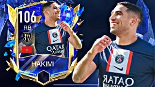 AMAZING RB 106 RATED HAKIMI GAMEPLAY REVIEW FIFA MOBILE 23 TOTY
