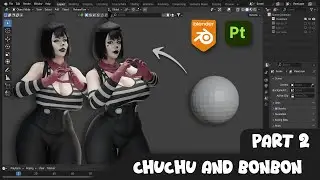 [PART 2] Timelapse - Chuchu And Bonbon Character Modelling - Blender Study