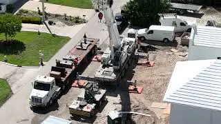 Naples Drone soars Edlington Place on Marco Island new construction roof inspection.