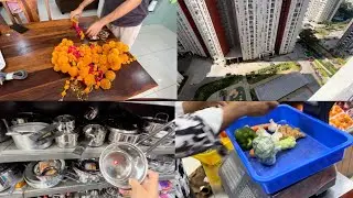 A Realistic Productive Day - Home Chores and Much More 😊🤘| Buying Vegetables 🌱| #dusting #cleaning