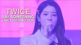 twice - say something (line distribution)
