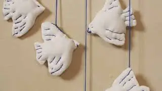 Embroidered bird ornaments - DIY by Søstrene Grene