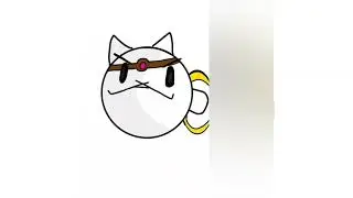 Brave cat smacking his shield
