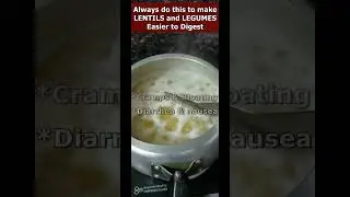 How to make Lentils & Beans easier to digest | How to cook Lentils | Lentils | Legumes | #shorts