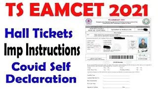 TS EAMCET Hall Ticket 2021 & Imp Instructions