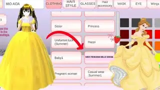 NEW PRINCESS BELLE DRESS TUTORIAL IN SAKURA SCHOOL SIMULATOR 👗✨