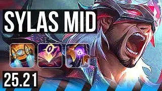 SYLAS vs ZED (MID) | 9/0/8, Legendary | NA Master | 25.21