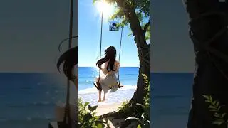 Jhule Ki Hawa 🌸 | Aesthetic Girl Swing Cinematic ✨#shorts #trendingshorts #anime