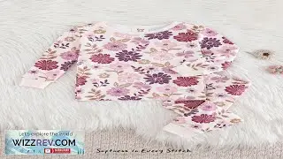 Baby Girl Snug Fit Ditsy Floral Knit Soft Crew Neck Long Sleeve