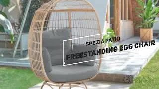 Manhattan Comfort Spezia Patio Freestanding Egg Chair