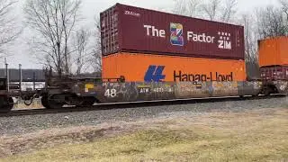 West bound ns unit 4202 ns unit 4259 intermodal train in robesonia 