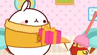 Molang - The Present | Funny Animal Cartoons | Kids Shows Club