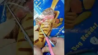 cutting Purina Alpo dog food bag #shorts #purina #food
