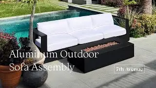 7th Avenue Aluminum Outdoor Sofa Assembly