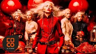 Crimson Blaze (Surreal AI Dance) | Official AI Music & Art Video