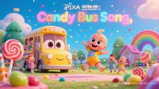 Candy Bus Song 🍭 Sweet Adventure Ride with Baby Bus & Candy Friends | Fun Kids Nursery Rhyme