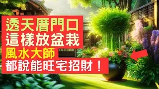 透天厝門口這樣放盆栽，風水大師都說能旺宅招財！#門口植物風水 #透天屋風水布局 #招財植物擺設