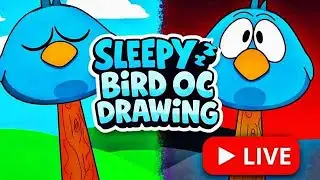 My SPRUNKI OC Drawing in Procreate  : SLEEPY BIRD POCOYO Livestream