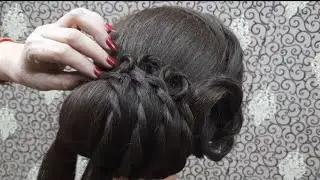 Party &Wedding Hairstyle Easy&SimpleTacnic say shikhay Hairstyle Banana Bignners |