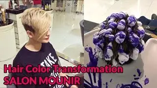 Before and After Hair Color and Hair Cut Transformation Mounir Salon