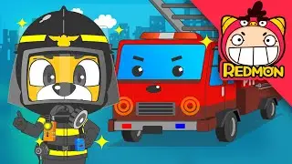 Let’s be a fire fighter | Jobs and Career | job experience | FireOfficer | cartoon for kids | REDMON