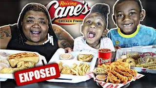 RAISING CANES MUKBANG W/ THE KIDDOS (THEY EXPOSED ME)