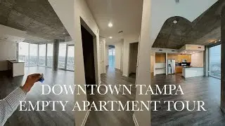 EMPTY APARTMENT TOUR | downtown tampa high-rise, 1 bed + den