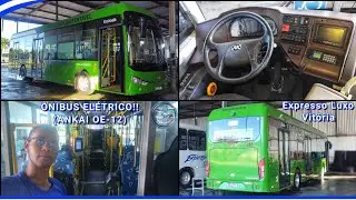 EXPRESSO LUXO VIT&Oacute;RIA TESTA &Ocirc;NIBUS EL&Eacute;TRICO, CONHE&Ccedil;A O ANKAI OE-12 NA GARAGEM