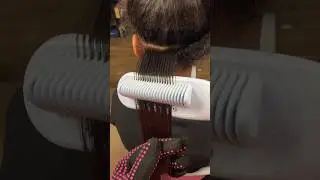 This Wavytalk&nbsp;Pro&nbsp;STEAM Thermal Hair Straightener&nbsp;Brush straightened her textured hair! #shorts