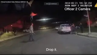 LAPD releases video footage of police shooting of man accused of stabbing wife