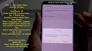How to Hard reset Oppo Reno2 Z