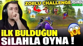 İLK BULDUĞUN SİLAHLA OYNA / ZORLU CHALLENGE | PUBG Mobile Onemansquad