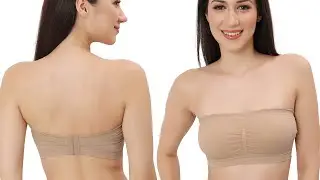 Fabluk&reg; Women's Nylon Spandex Strapless Tube Bra | Padded, Wire-Free, Stretchable