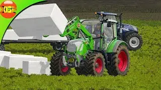 [The valley the Old Farm] Making square silage bales! Farming Simulator 17 fs17