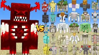 BLOOD WARDEN vs All New Golems &ndash; DEVIL Sculk Boss vs Golem Family | Minecraft Battle