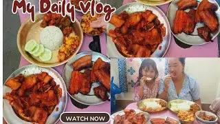 today celebrating father's day & teej dar party (pork livers😊😋)#naimanelina #viral #youtube #food