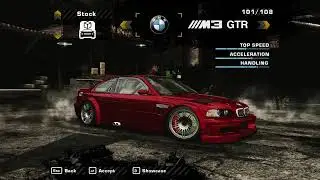 Two versions of the BMW M3 GTR in NFS Most Wanted REDUX