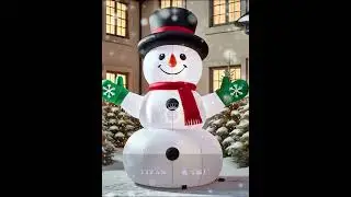 ⛄ Adorable Q-Style Snowmen Are Here! ✨ #inflatable #christmas #inflatables