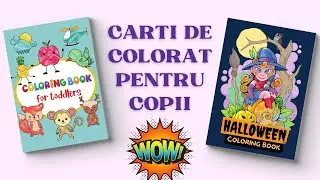 Carti de colorat pentru copii prin Amazon KDP