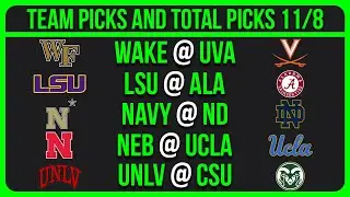 College Football Picks Today 11/8/25 NCAAF Week 11 Betting Picks and Predictions