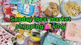 Local market shopping 🛍 in patna|unboxing online Pakistani suit|sunday vlog|